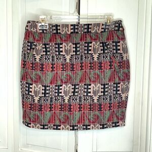 Cortefiel Weekend Aztec Print Mini Skirt
